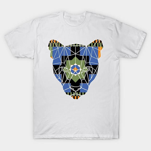 Tribal Panther Head Animal T-Shirt by ReddBLVD